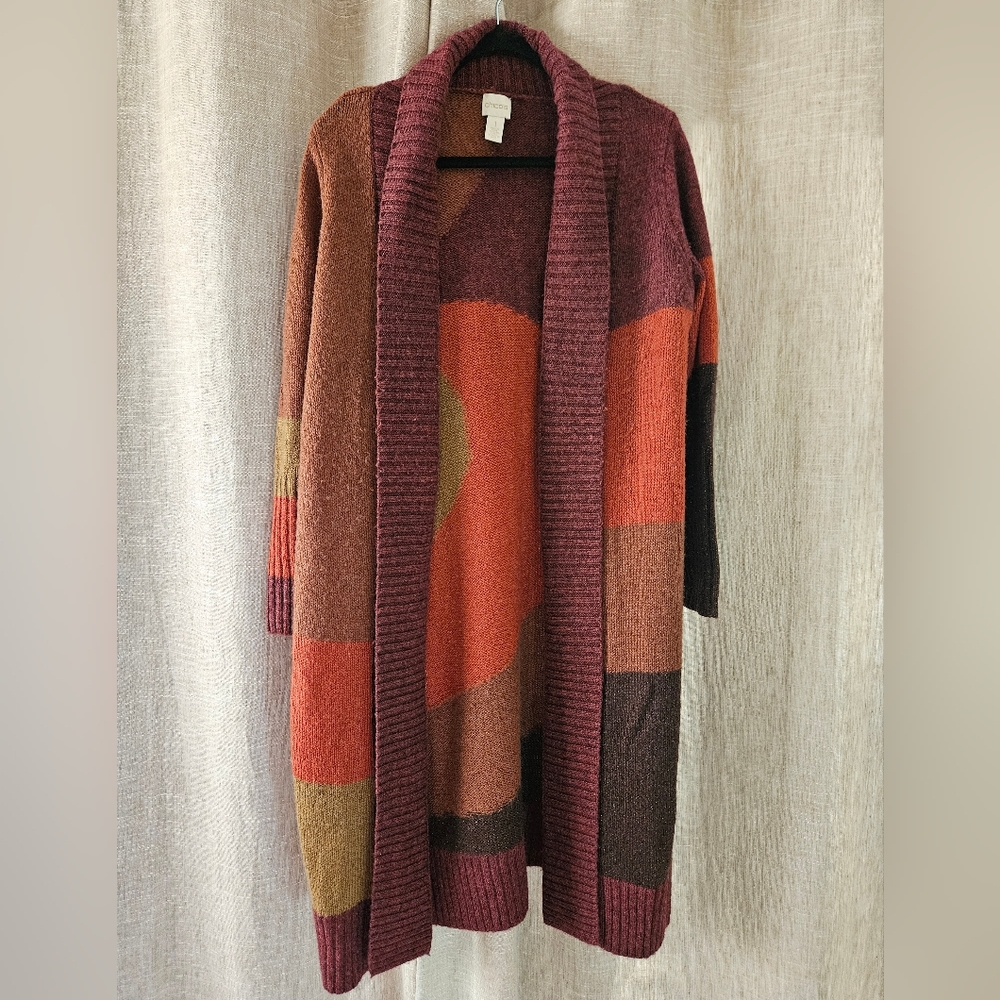 Chico's Multi-Colored Cardigan Size 1 (Medium)